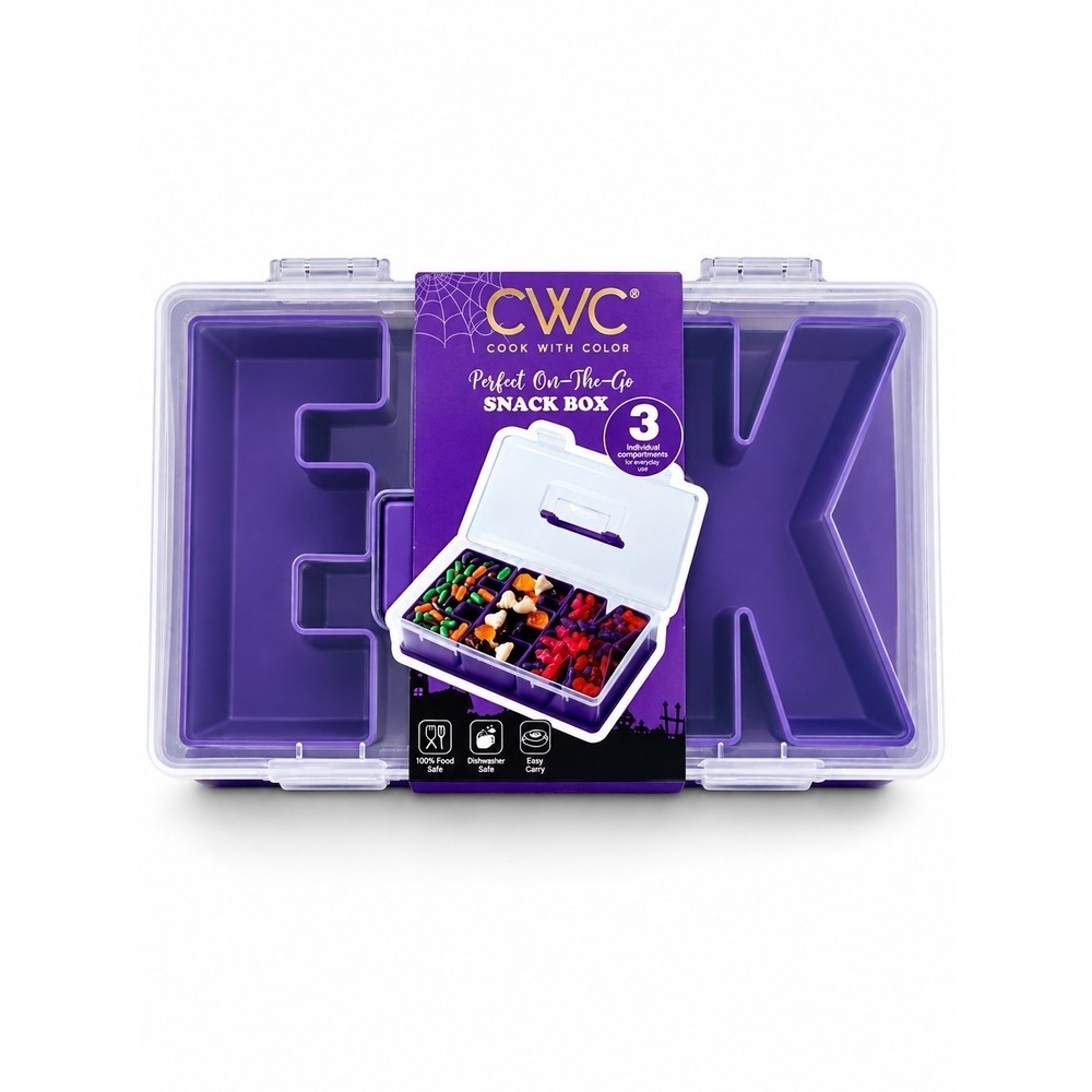 Halloween EEK Snack Box CVC 3 Cook With Color BPA-Free 3 Compartments New